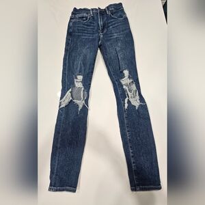 Frame Denim Blue Distressed Jeans